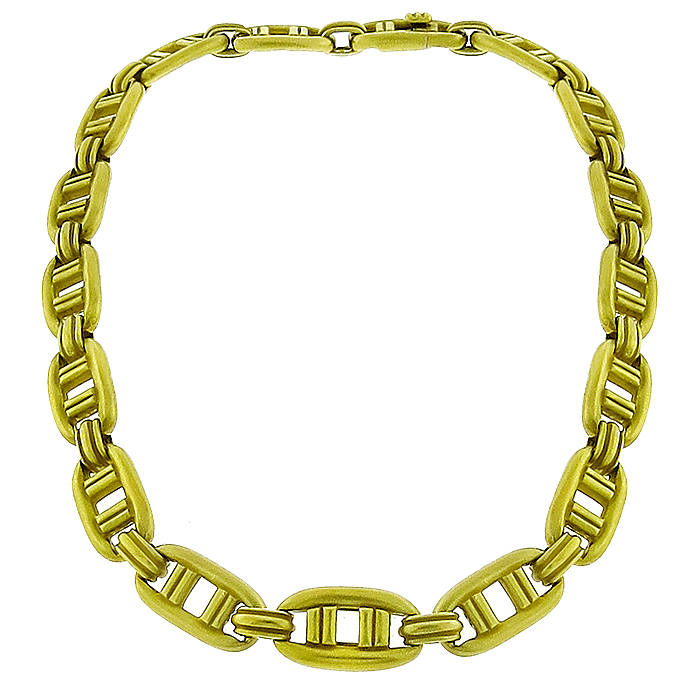 1976 Kieselstein-Cord Gold Link Necklace| Israel Rose