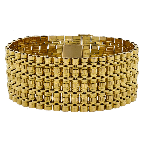 Gold Geometric Chain Bracelet 