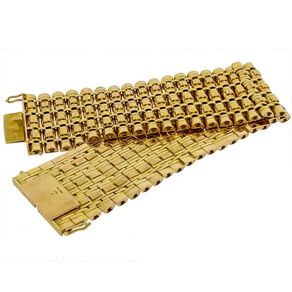 Gold Geometric Chain Bracelet 