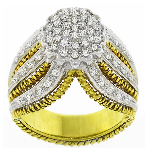 1.00ct Diamond 2 Tone Gold Ring