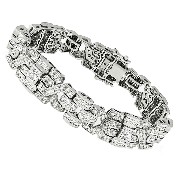 7.00ct Diamond Gold Bracelet