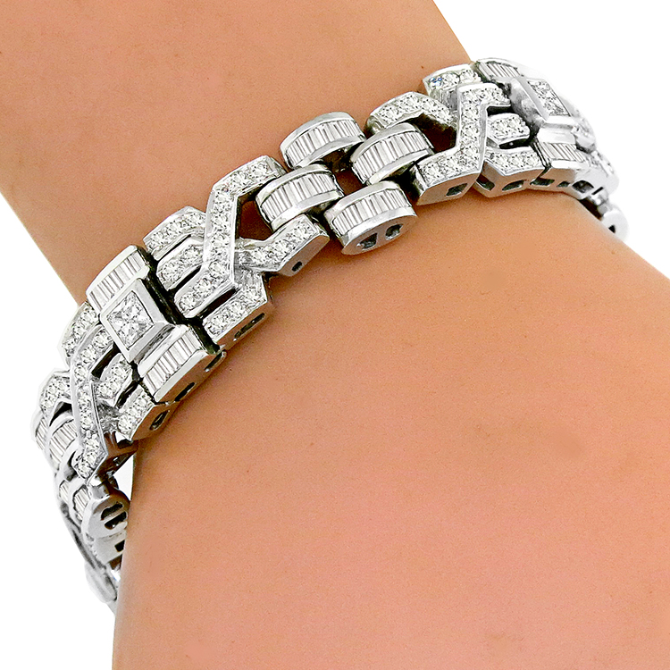 7.00ct Diamond Gold Bracelet