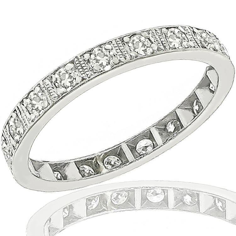 Art Deco 1.00ct Diamond Eternity Wedding Band
