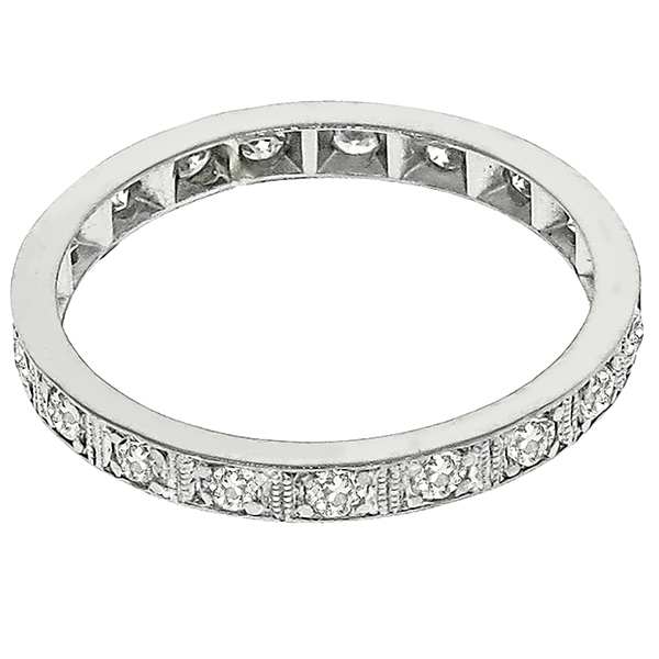 Art Deco 1.00ct Diamond Eternity Wedding Band