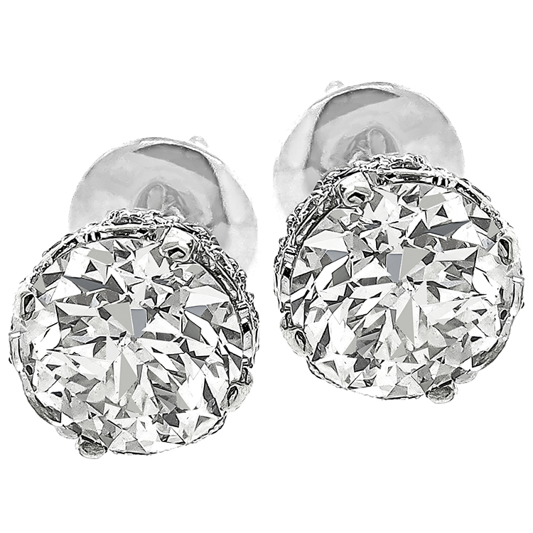 2.29ct Diamond Gold Stud Earrings