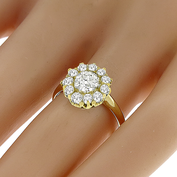 Victorian 0.51ct Diamond Gold Ring