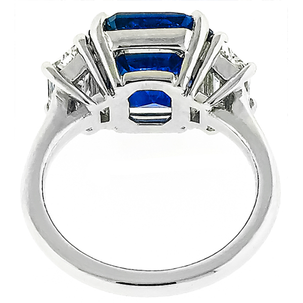 6.69ct Sapphire 1.22ct Diamond Platinum Ring