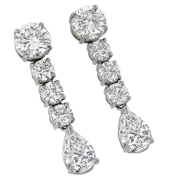 2.86ct And 2.57ct Diamond Gold Day And Night Earrings