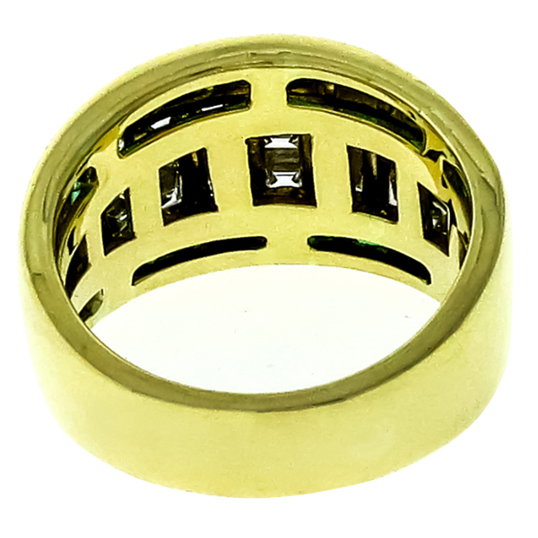 1.68ct Diamond 0.60ct Emerald Gold Ring