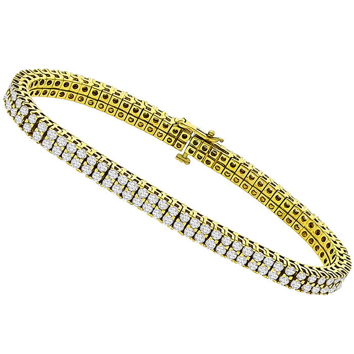 6.00ct Diamond Tennis Gold Bracelet