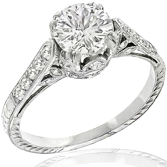 Edwardian 1.17ct Diamond Engagement Ring