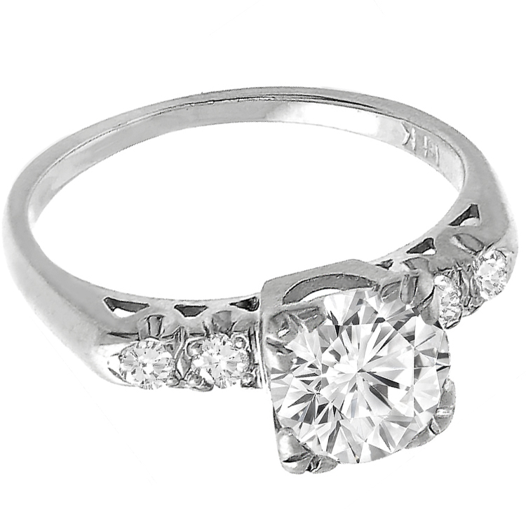 0.85ct Diamond Gold Engagement Ring