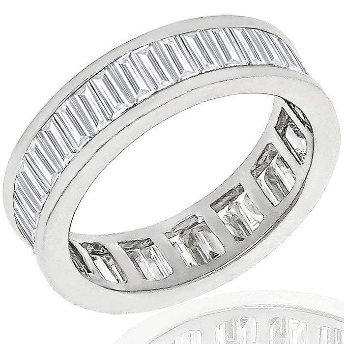 3.41ct Diamond Eternity Gold Wedding Band