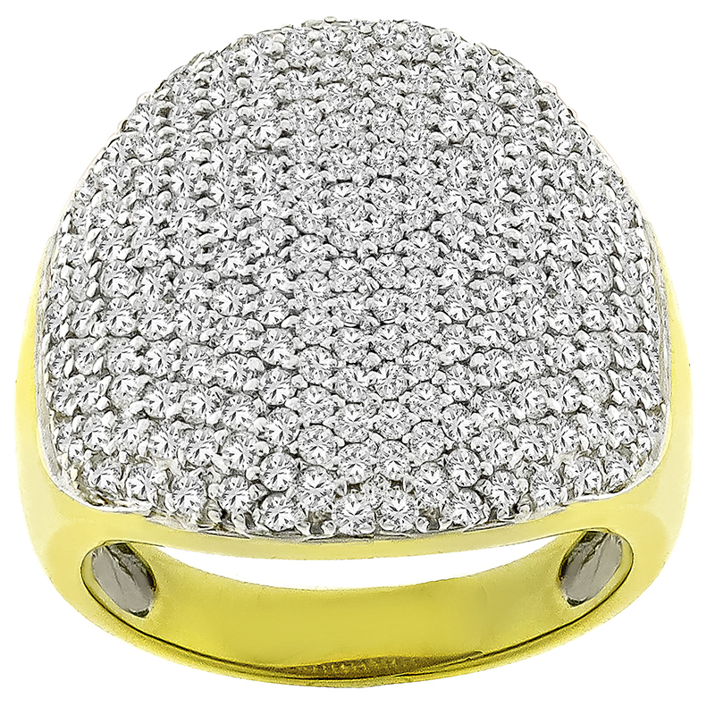 Sonia B 4.00ct Diamond 2 Tone Gold Ring