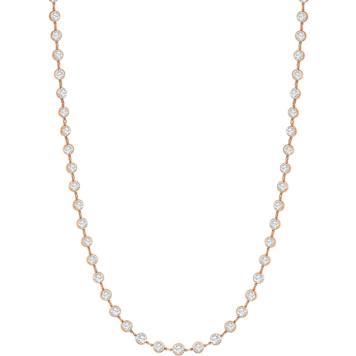 18.80ct Diamond By The Yard Gold Necklace