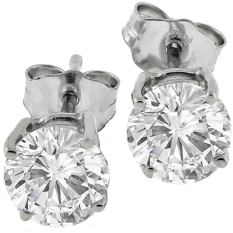 1.00ct Diamond Gold Stud Earrings 