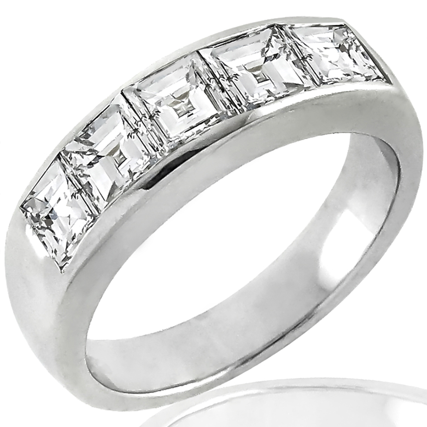 1.64ct Diamond Platinum Band 