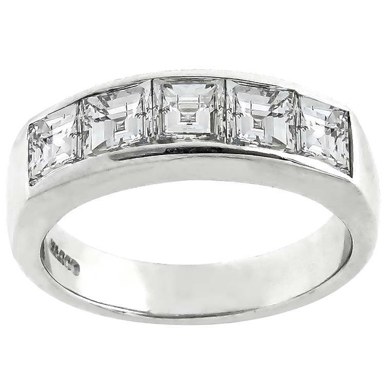 1.64ct Diamond Platinum Band 