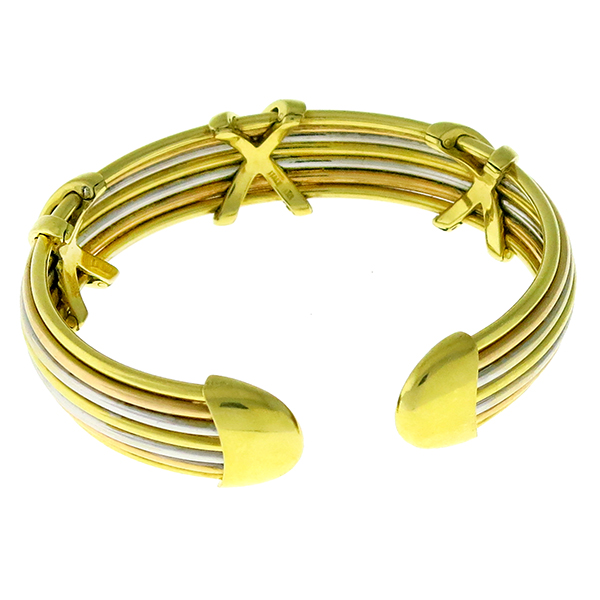 Tri Color Gold Bangle 