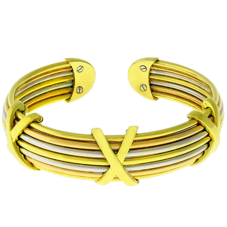 Tri Color Gold Bangle 