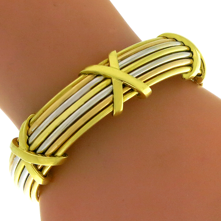 Tri Color Gold Bangle 