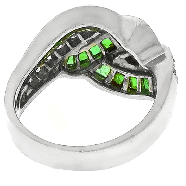 1.27ct Emerald 0.34ct Diamond Platinum Ring