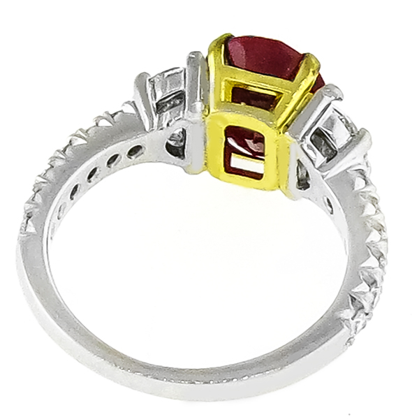 3.02ct Burmese Ruby 0.70ct Diamond Ring