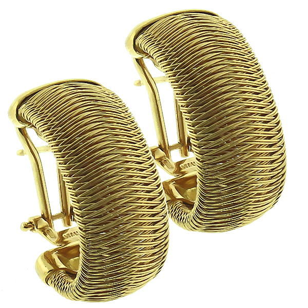 18k yellow gold Roberto Coin earrings 1
