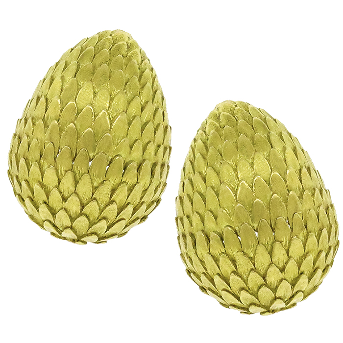 Spitzer & Furman Gold Pine Cone Earrings