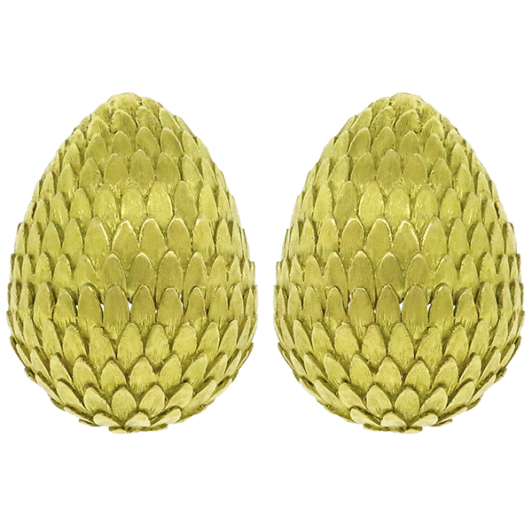 Spitzer & Furman Gold Pine Cone Earrings