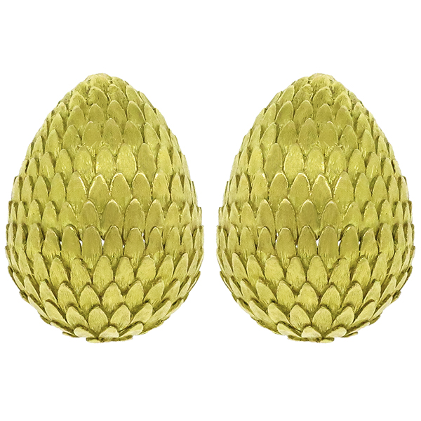 Spitzer & Furman Gold Pine Cone Earrings