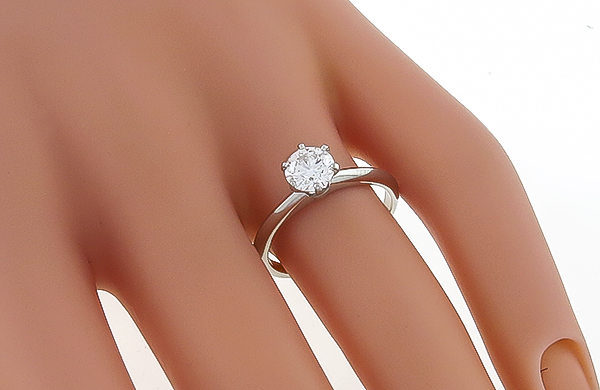 tiffany & co 0.76ct diamond engagement ring photo 1