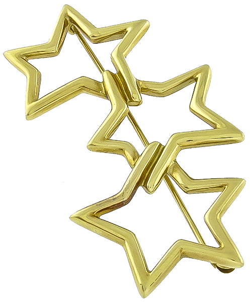 tiffany & co gold star pin photo 1