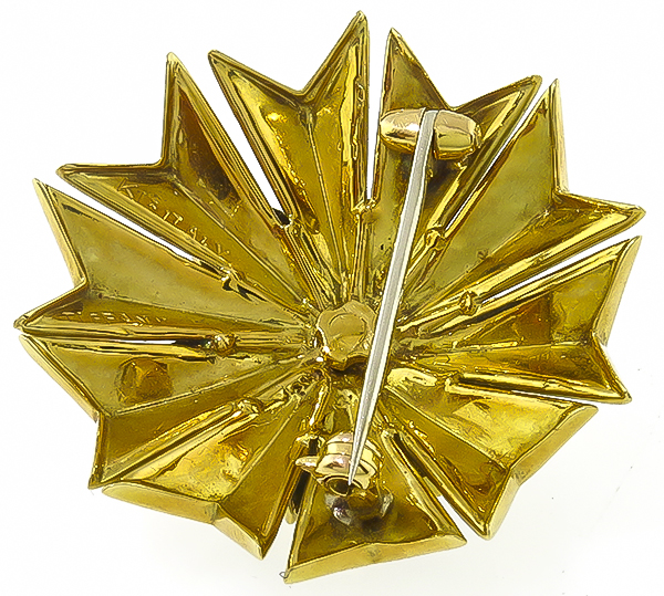 Tiffany & Co Sapphire Enamel Gold Pin Photo 1