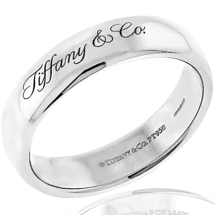 Estate Tiffany & Co 6mm Comfort Fit Platinum Wedding Band