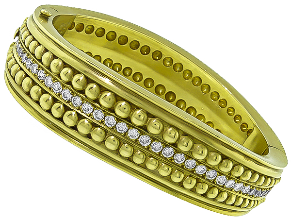 Vane Naltchayan 2.25ct Diamond Gold Bangle Photo 1