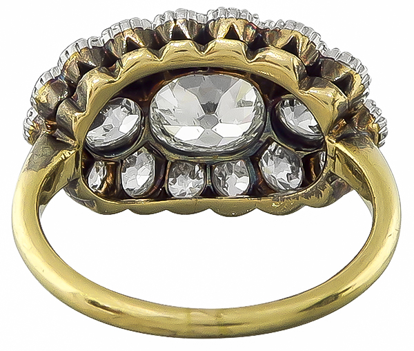 Victorian 1.03ct Center Diamond 1.20ct Diamond Ring