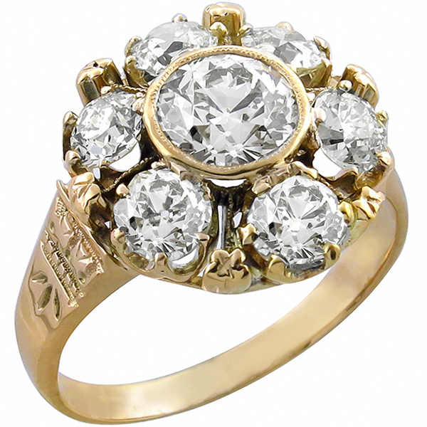 diamond engagement 14k yellow gold ring 1