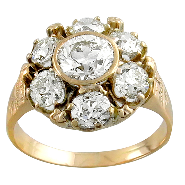 diamond engagement 14k yellow gold ring 1