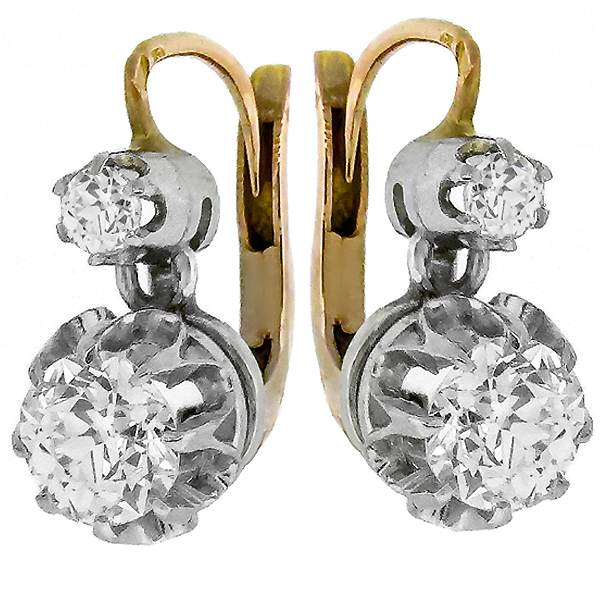 Diamond Gold Drop Earrings | Israel Rose