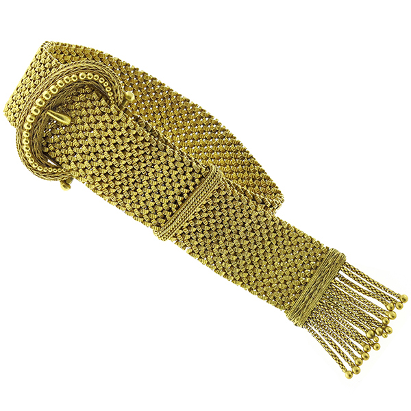 Gold Buckle Tassel Bracelet