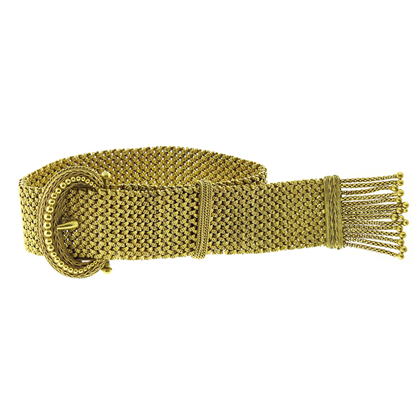 Gold Buckle Tassel Bracelet