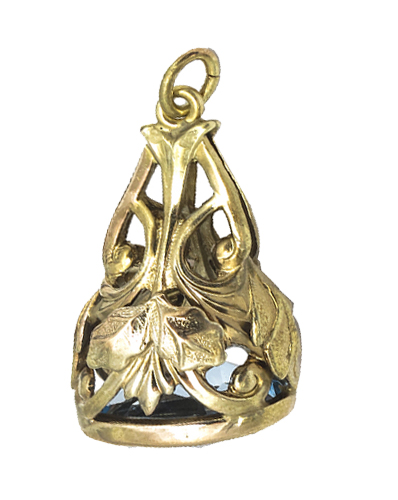 victorian 14k yellow gold fob pic 3