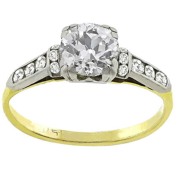 Victorian 1.00ct Diamond Gold Engagement Ring