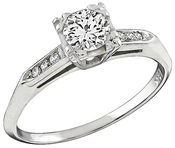 Vintage 0.46ct Diamond Engagement Ring Photo 1