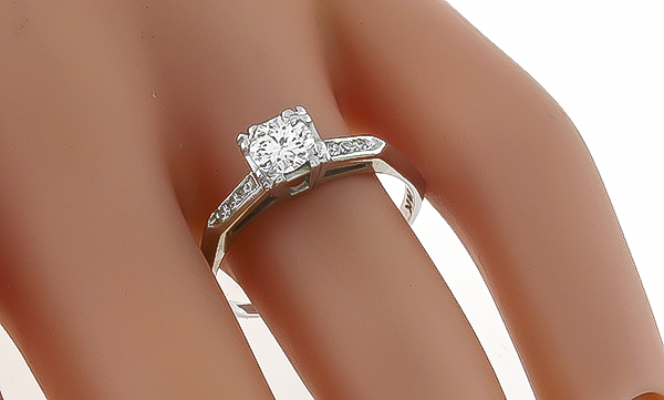 Vintage 0.46ct Diamond Engagement Ring Photo 1