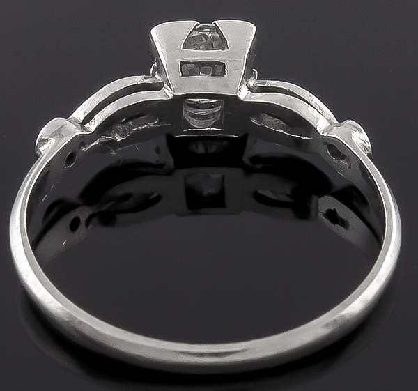 Vintage 0.45ct Diamond Engagement Ring Photo 2