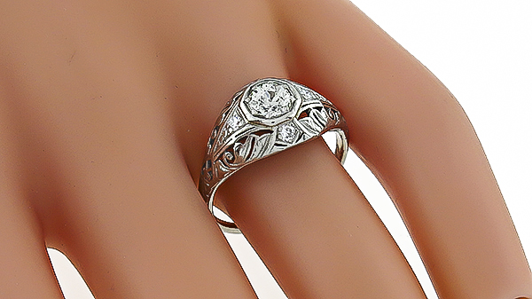 Vintage 0.50ct Diamond Engagement Ring Photo 1