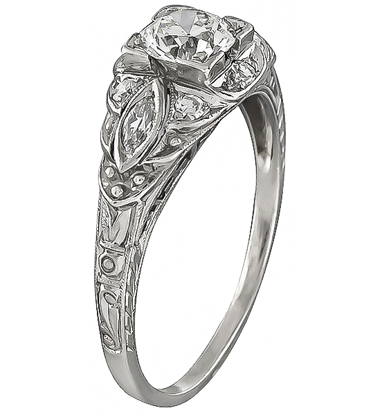 Vintage 0.52ct Diamond Engagement Ring
