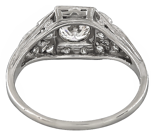 0.52ct Diamond Art Deco Engagement Ring